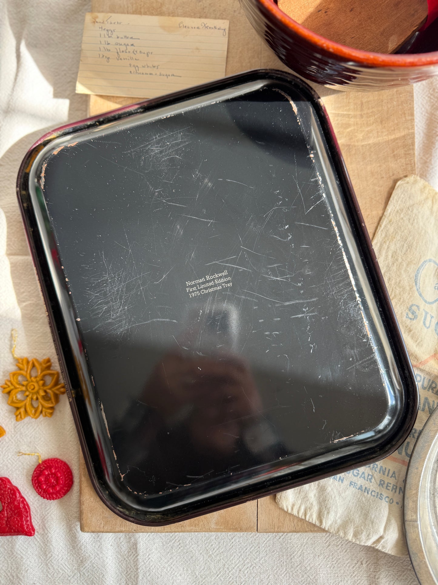 Norman Rockwell “Christmas” metal tray