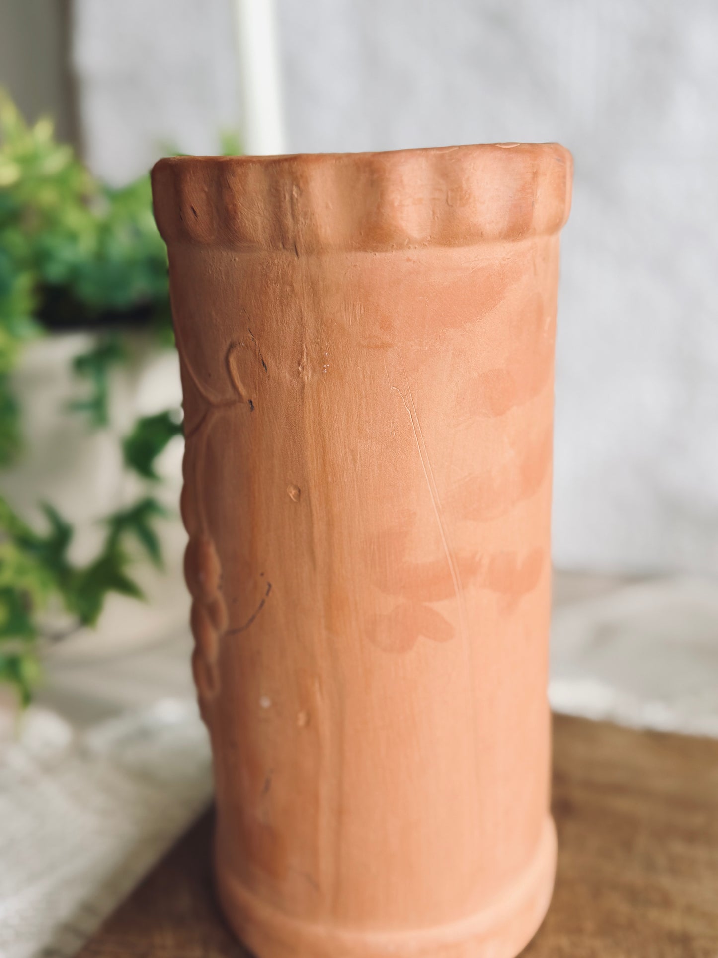 Terra cotta wine holder