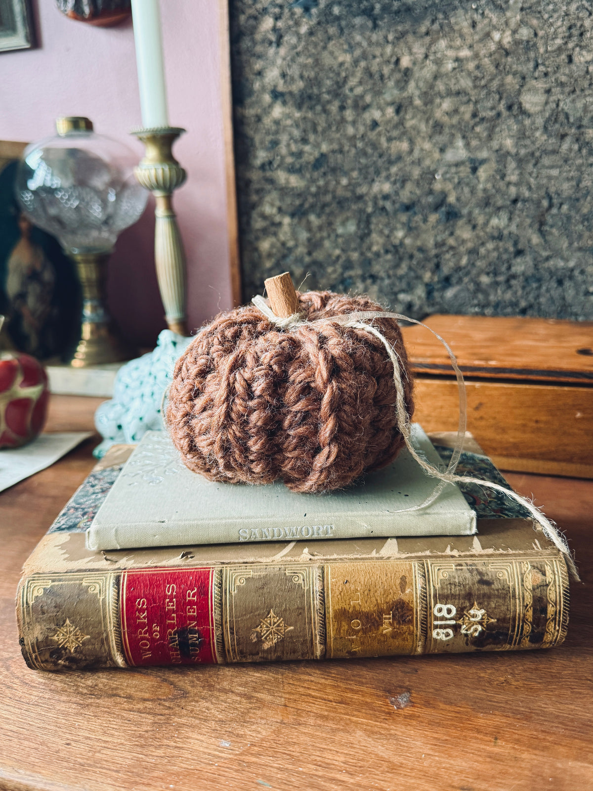 Crocheted pumpkin