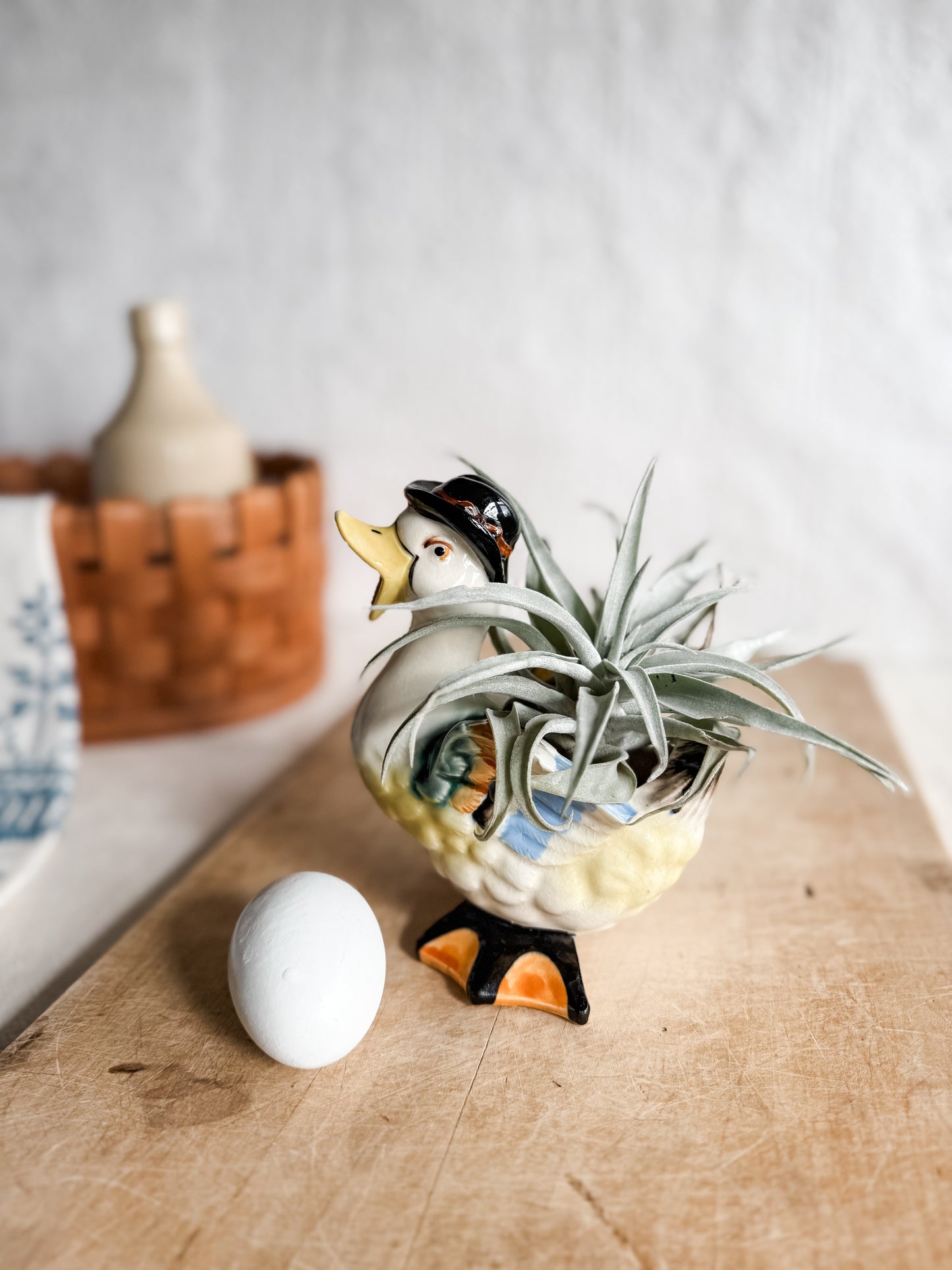 Mid-Century Made in Japan Duck Planter Vase