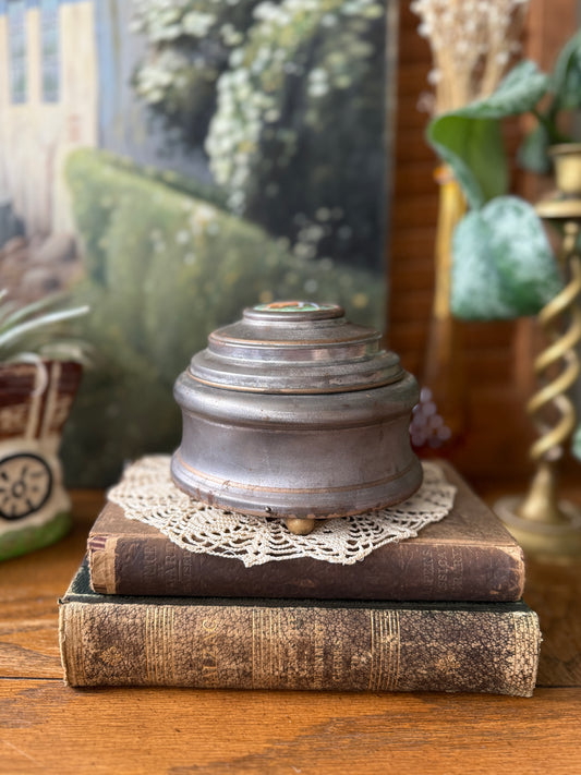 Vintage musical powder box