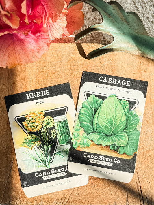 Pair of vintage seed packets