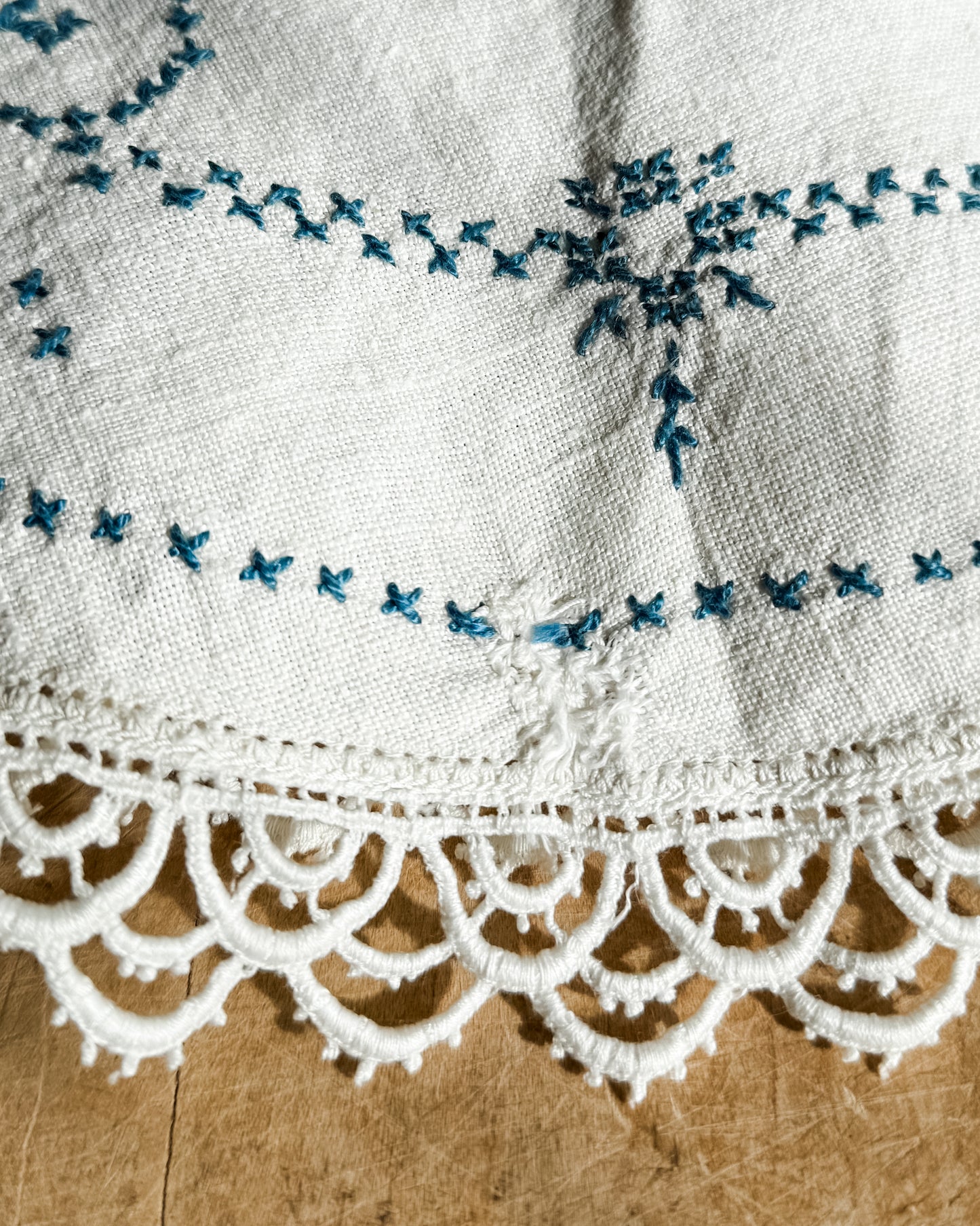 Vintage Embroidered Linen