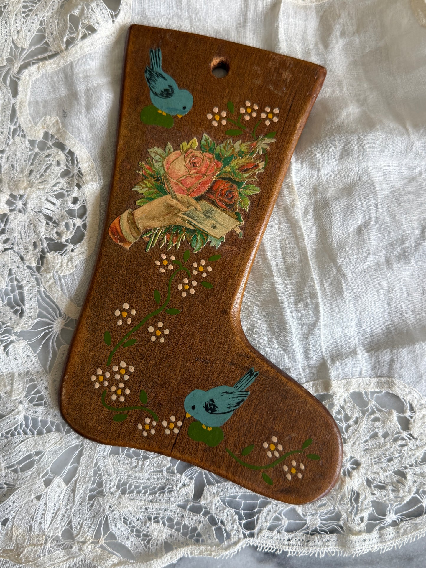 Wooden stocking art