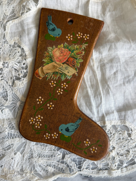 Wooden stocking art