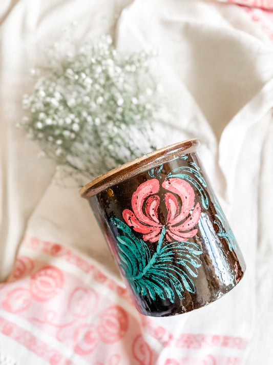 Hand Painted Antique Crock