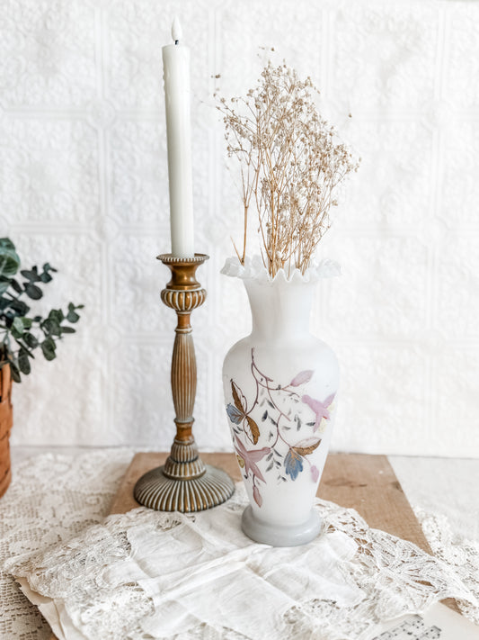 Antique hand painted Bristol vase