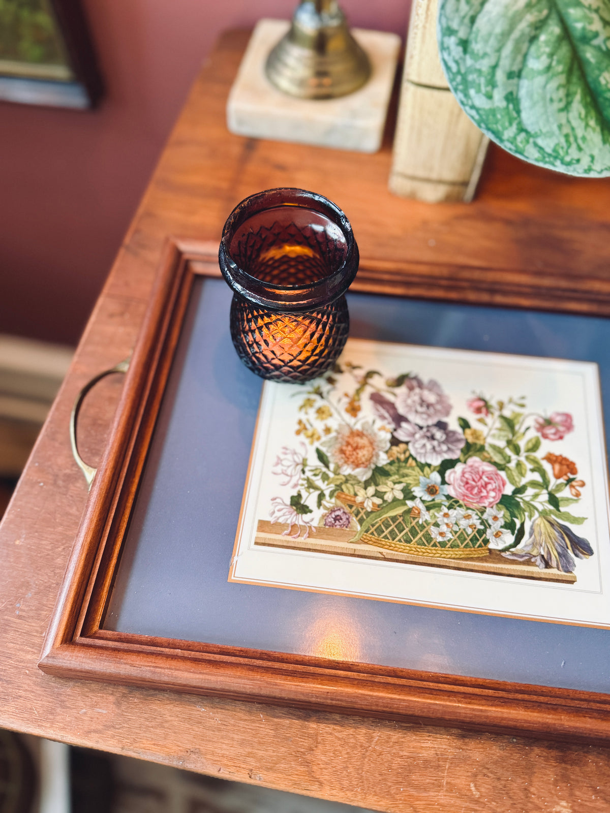 Floral Pimpernel tray