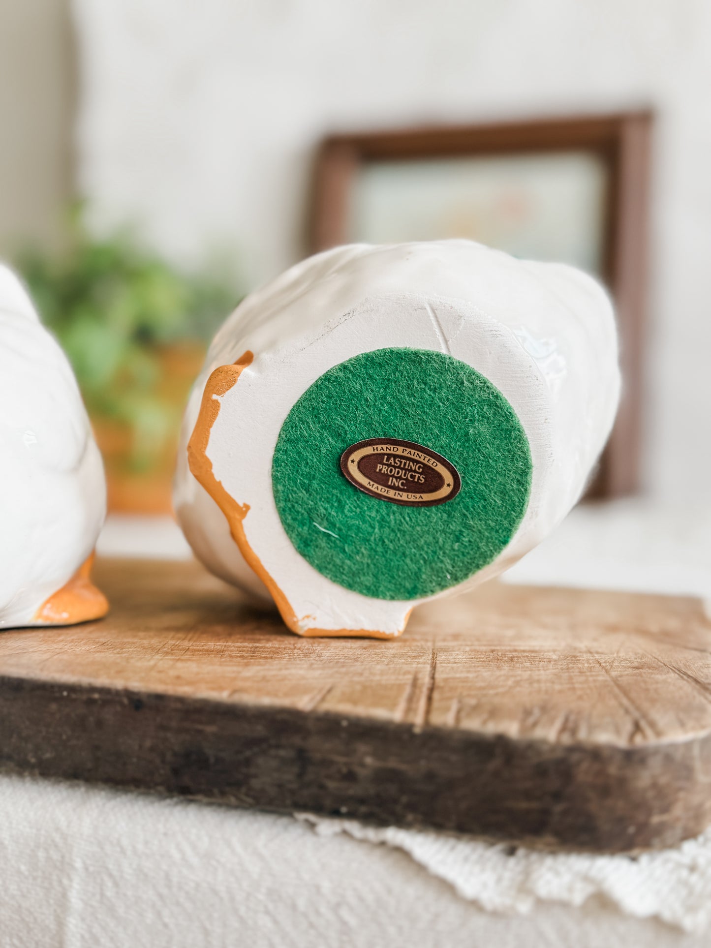 Pair of Hand painted shelf sitter ducks