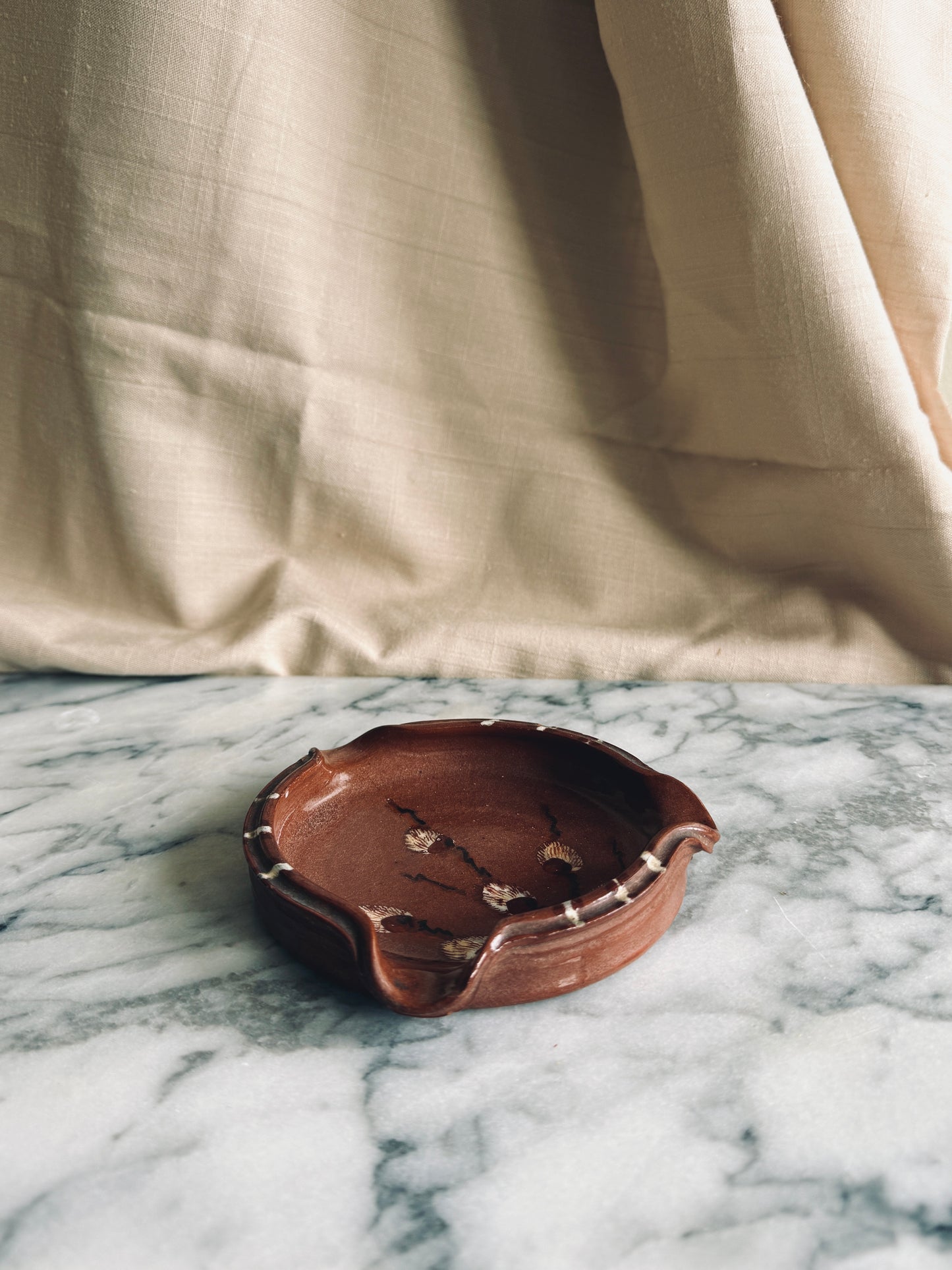 Vintage studio pottery pinecraft clay Ashtray