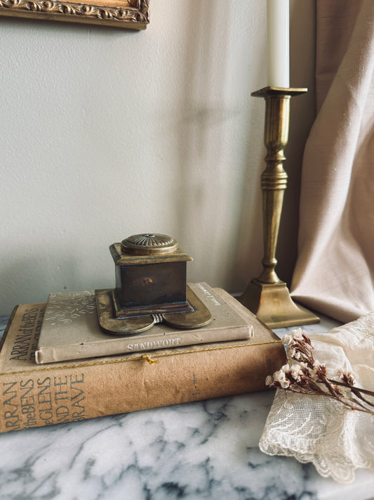 Vintage/Antique Brass inkwell