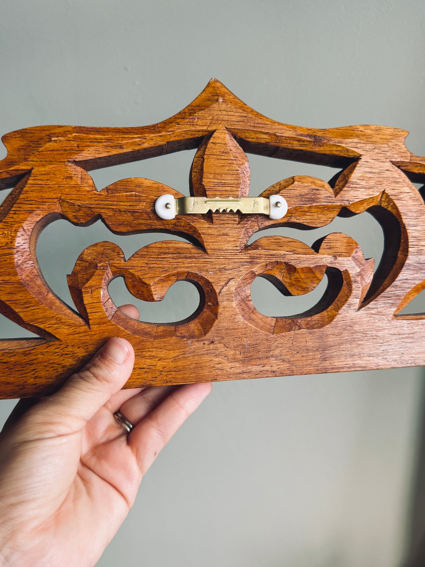 Vintage Handcarved wooden rack