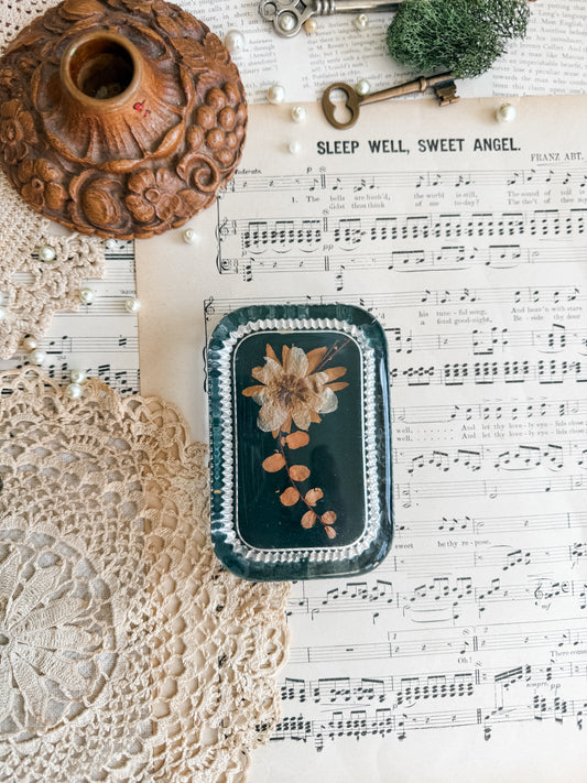 Dried floral paper weight