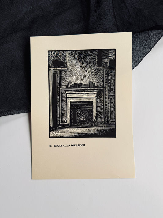 Bookplate of Edgar Allan Poe’s room