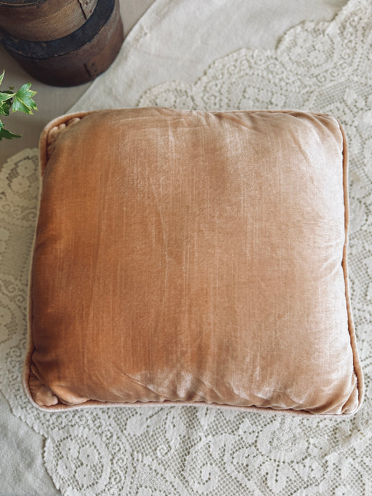 Square velvet pillow