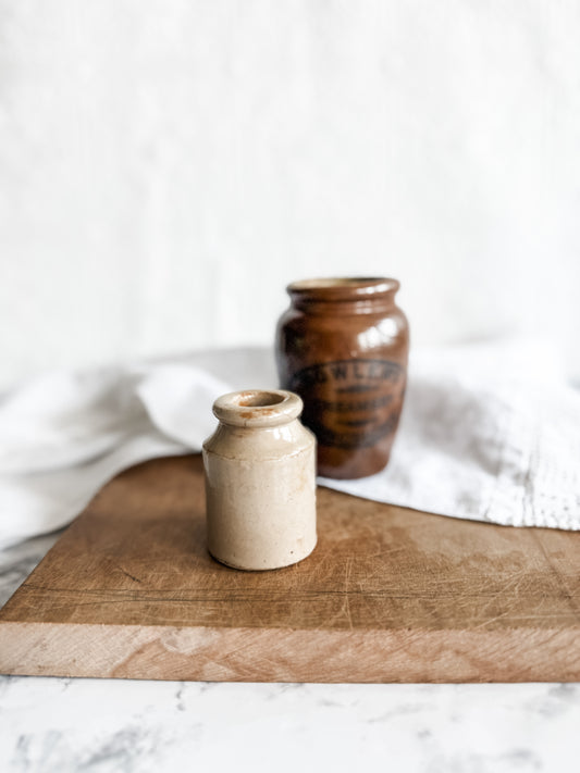 Tiny antique stoneware pot