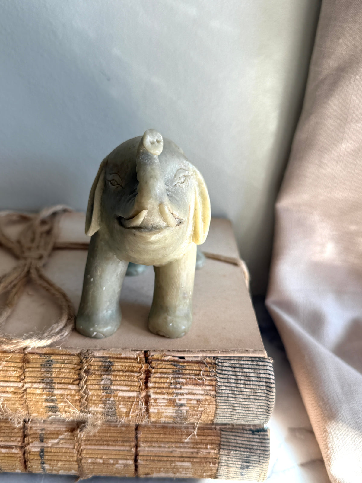 Hand carved stone elephant