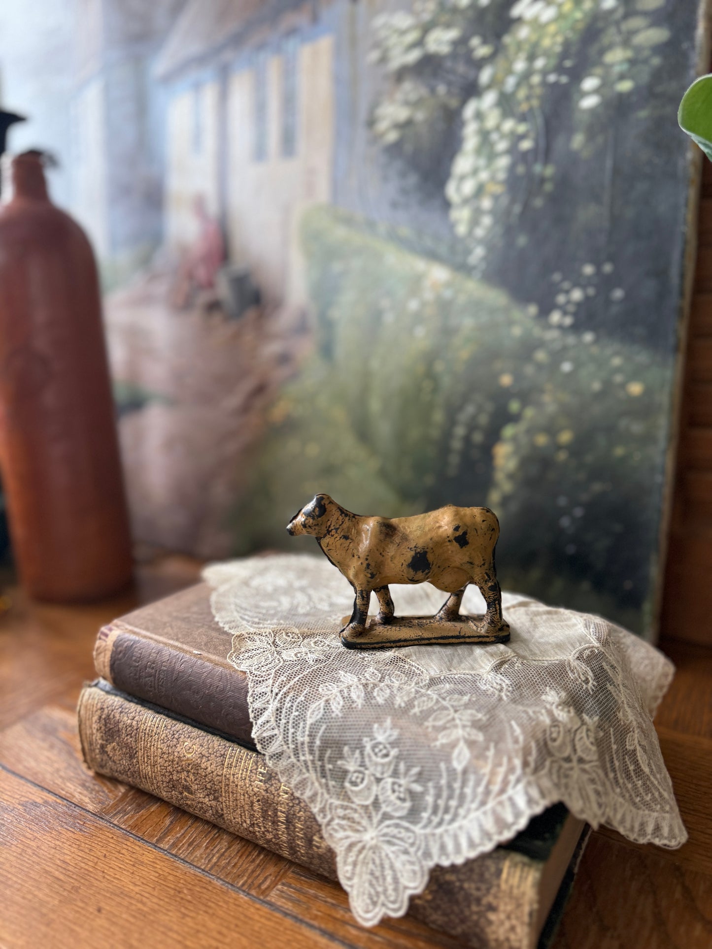 Primitive style Cow figurine