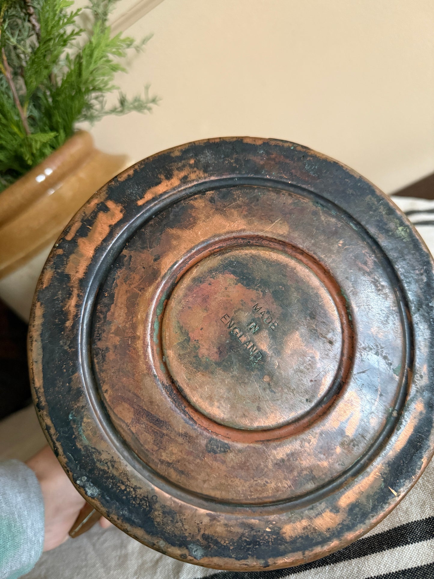 English Copper Tea kettle with Black Handle