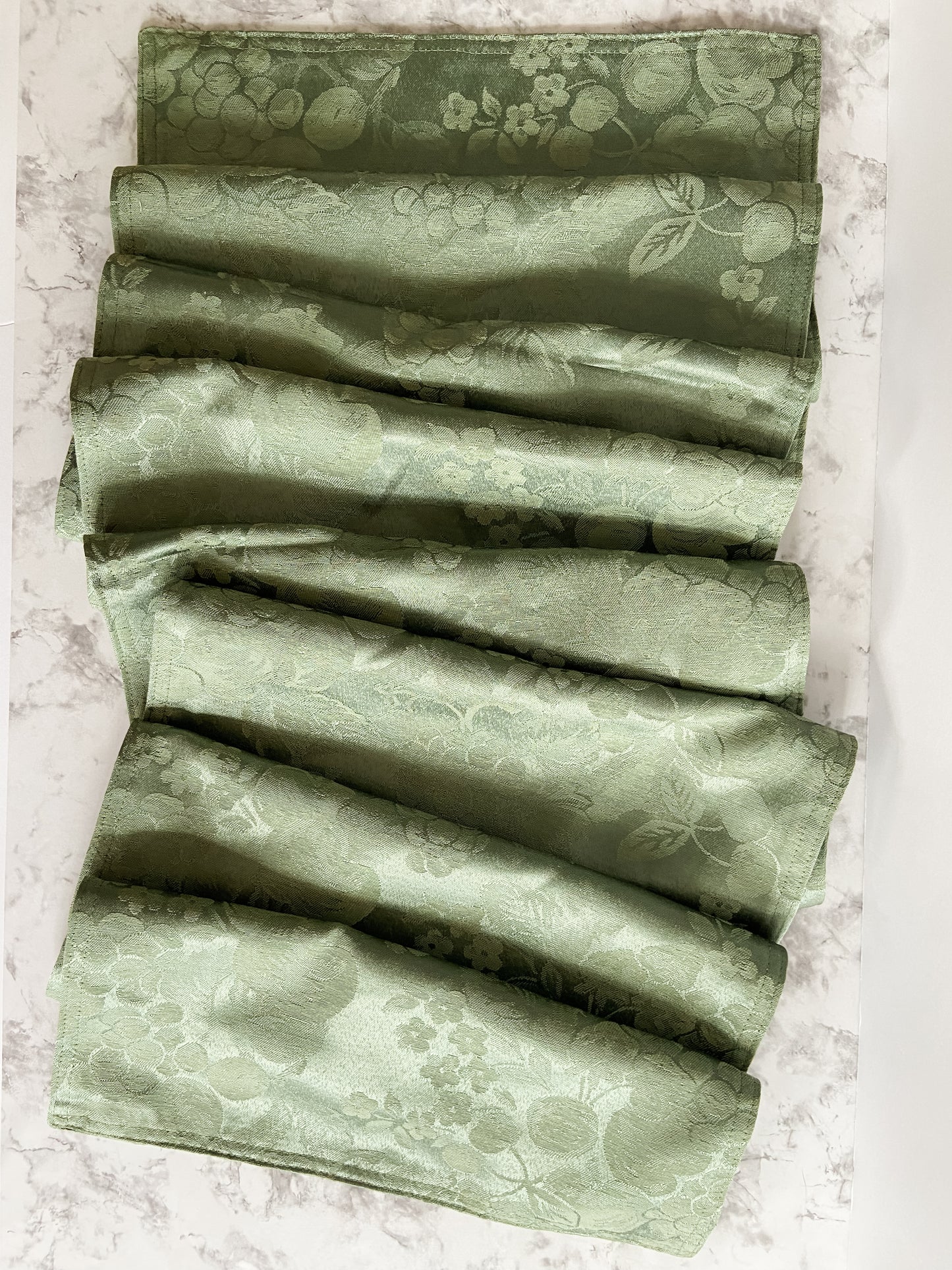 Sage green table runner