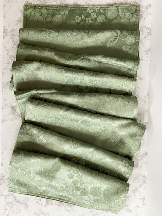 Sage green table runner