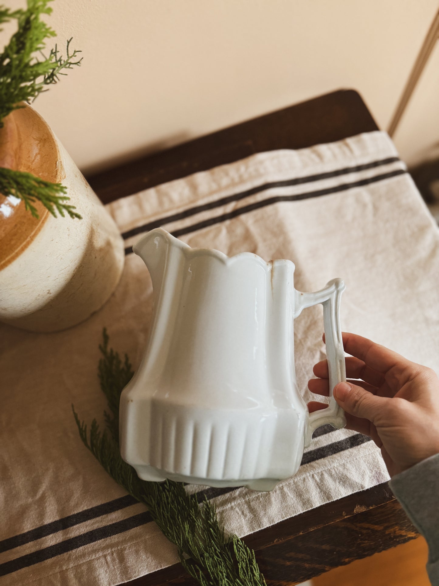 Antique Ironstone Pitcher