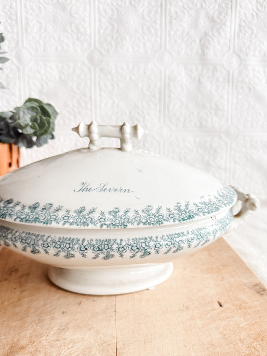“ The Severn” Antique Ironstone Transferware Tureen