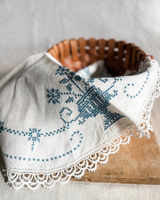 Vintage Embroidered Linen