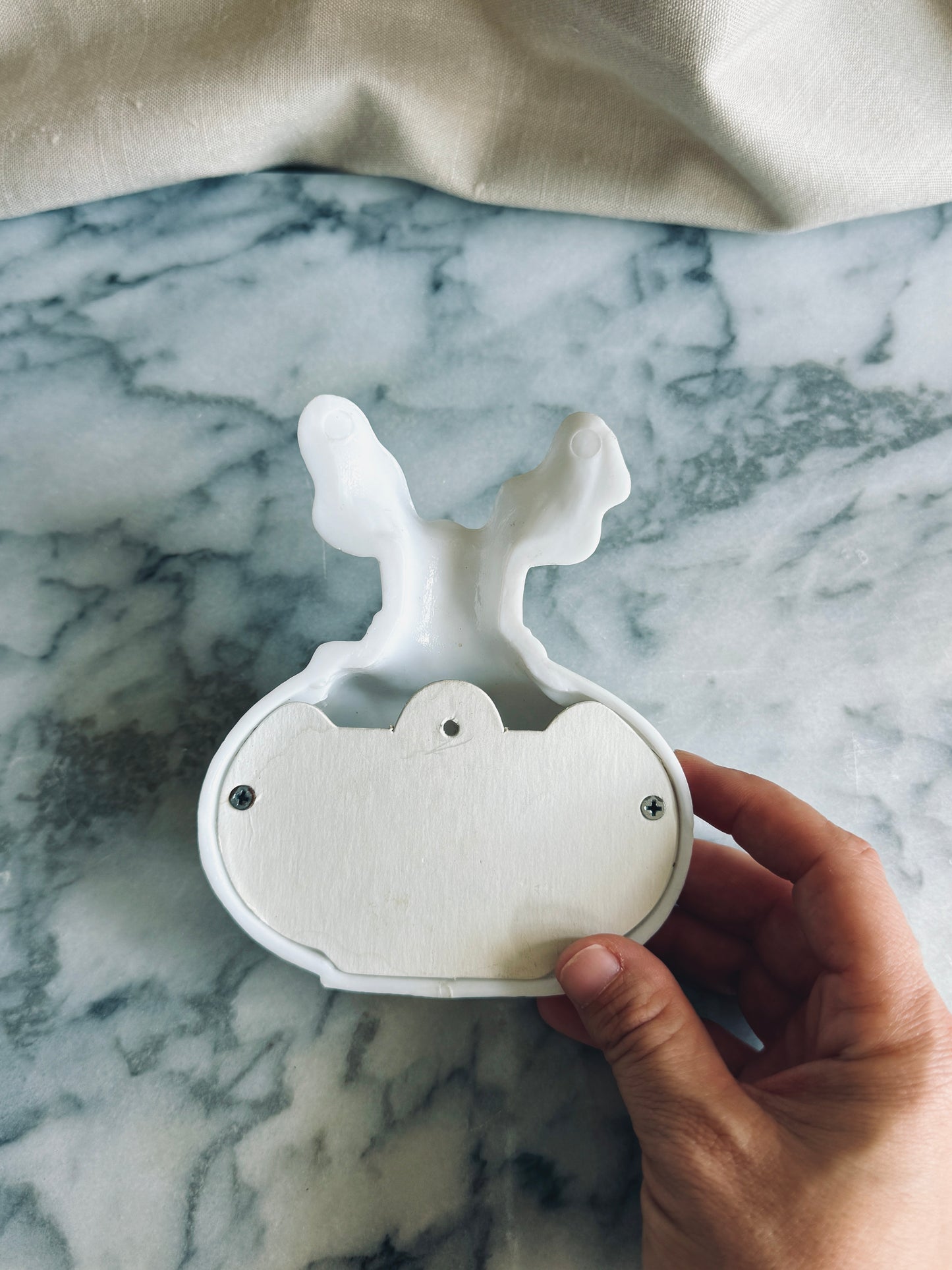 White wall pocket vase