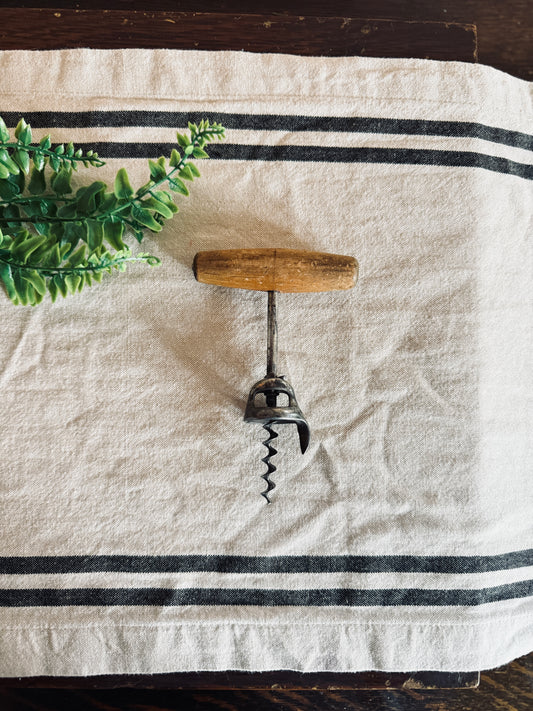 Vintage wood handled Corkscrew