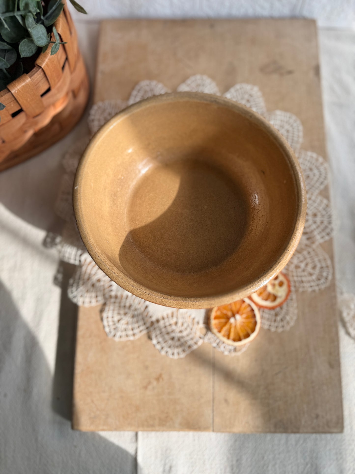 Vintage Two tone Stoneware Bowl