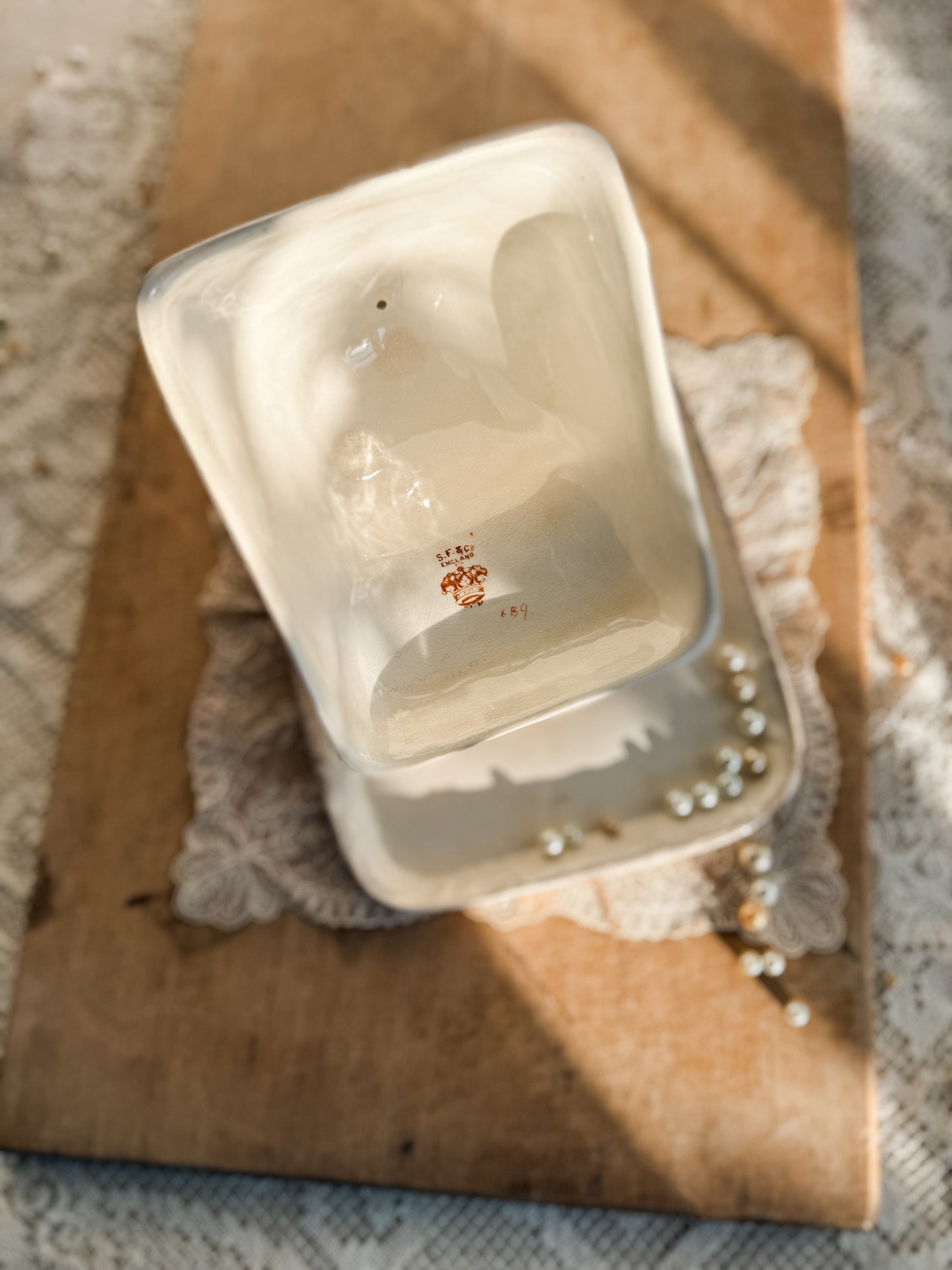 Antique English Cheese Keeper