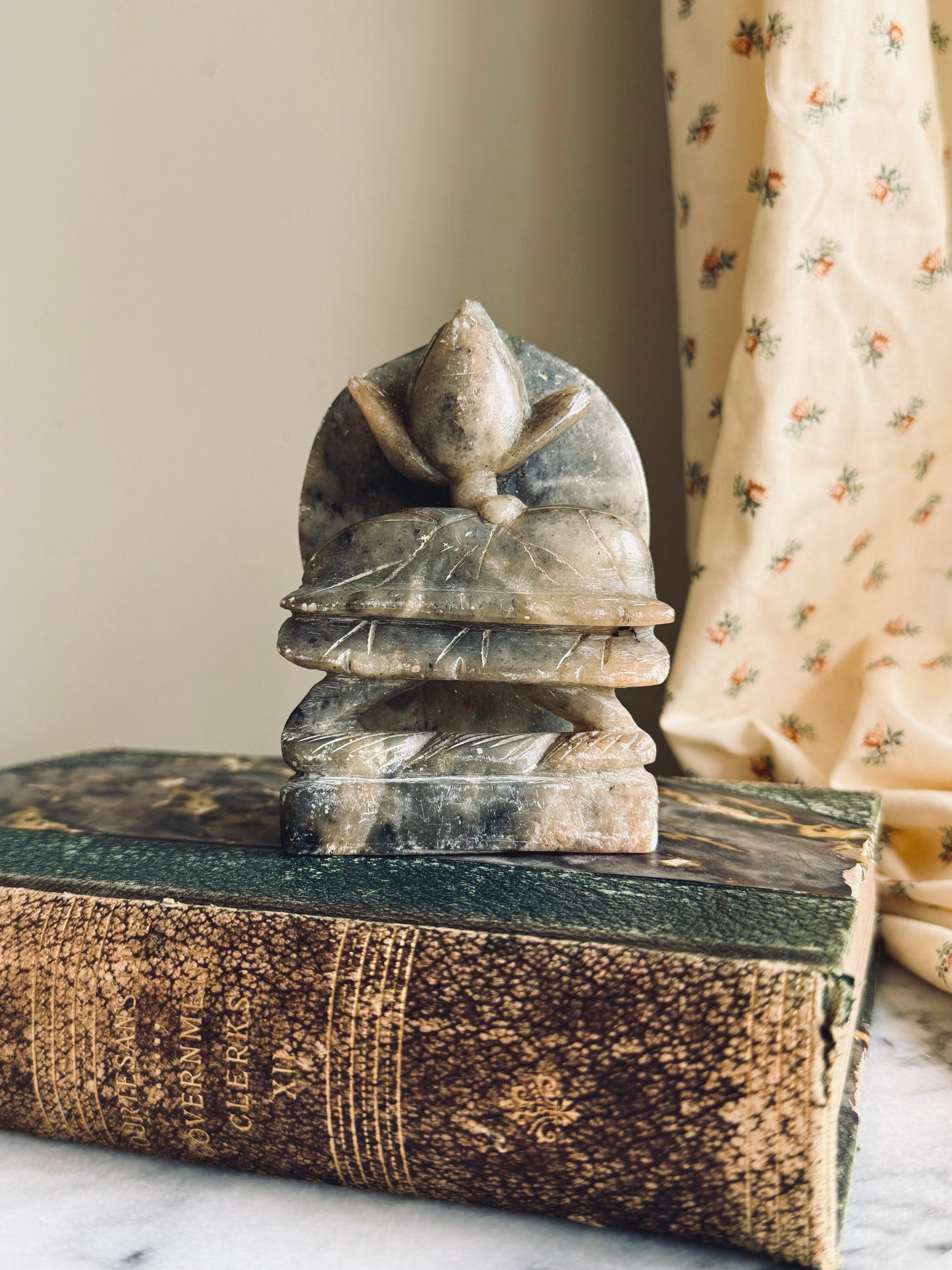 Carved soapstone decor