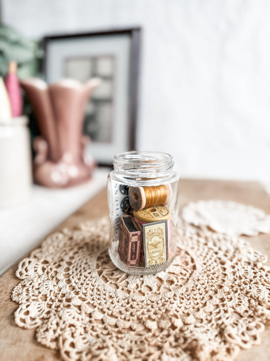 Jar of Sewing Notions