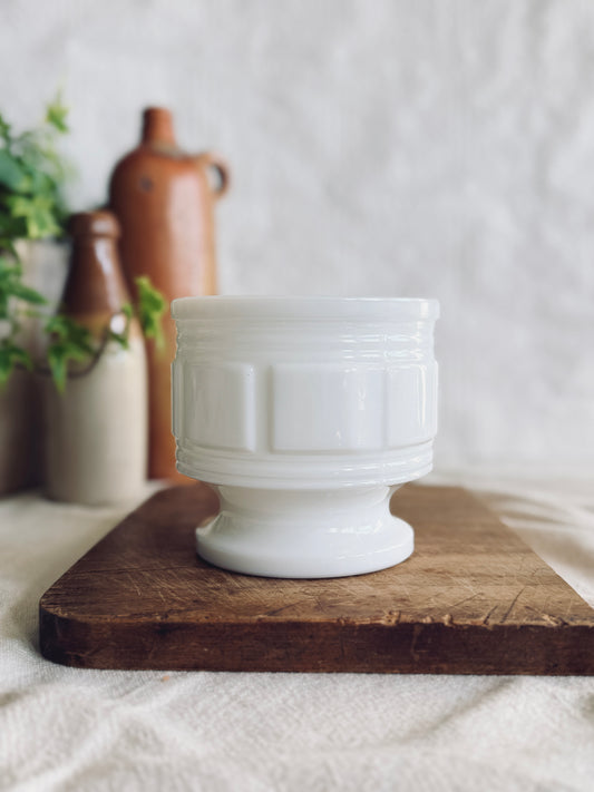 Vintage Randall white milkglass planter