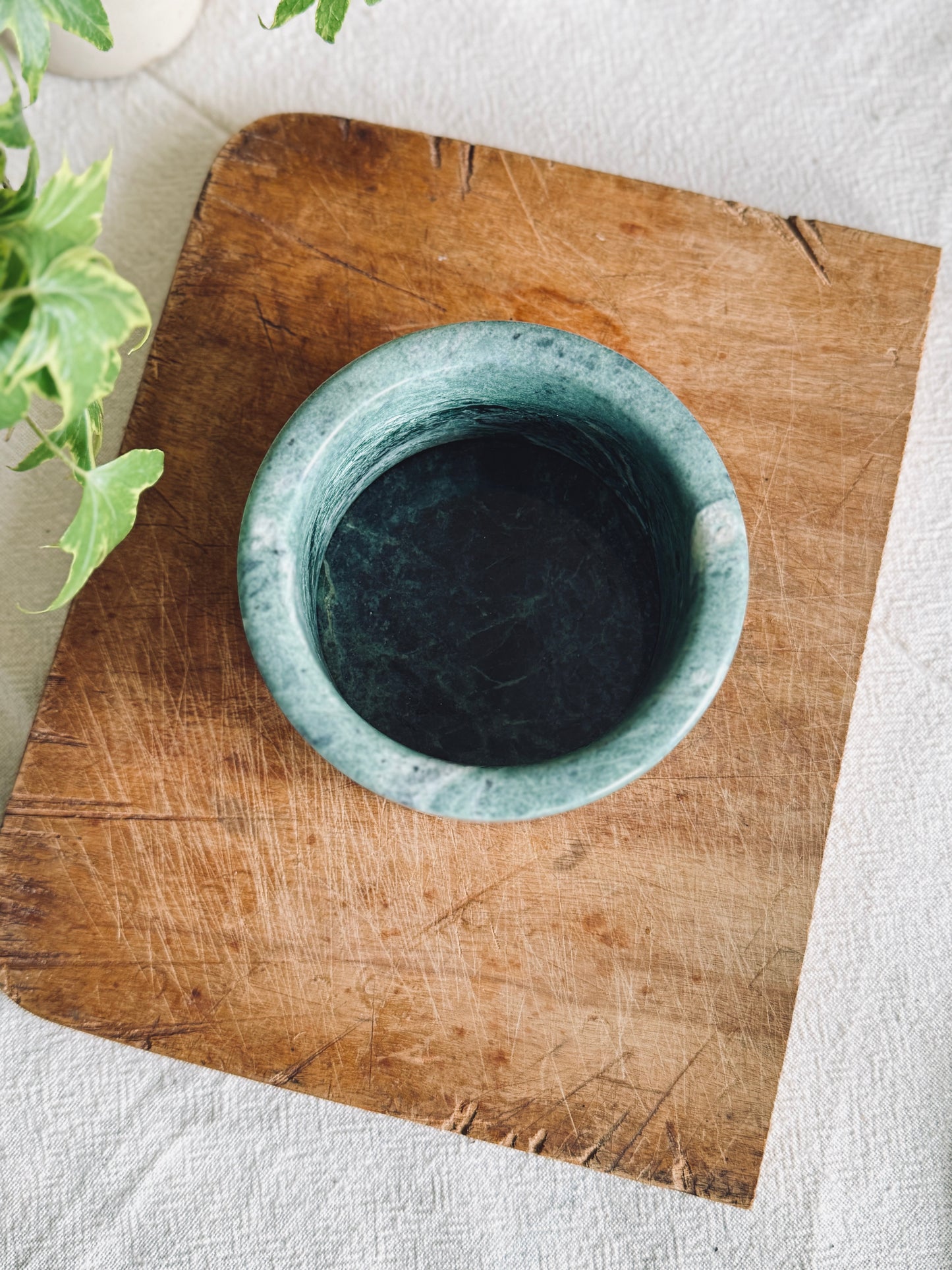 Green Marble Candle Holder
