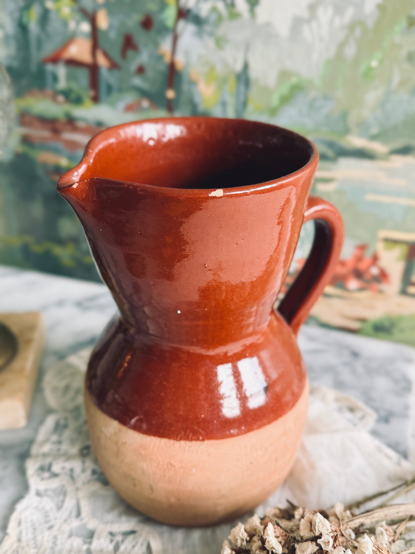 Two Toned Terracotta Pitcher