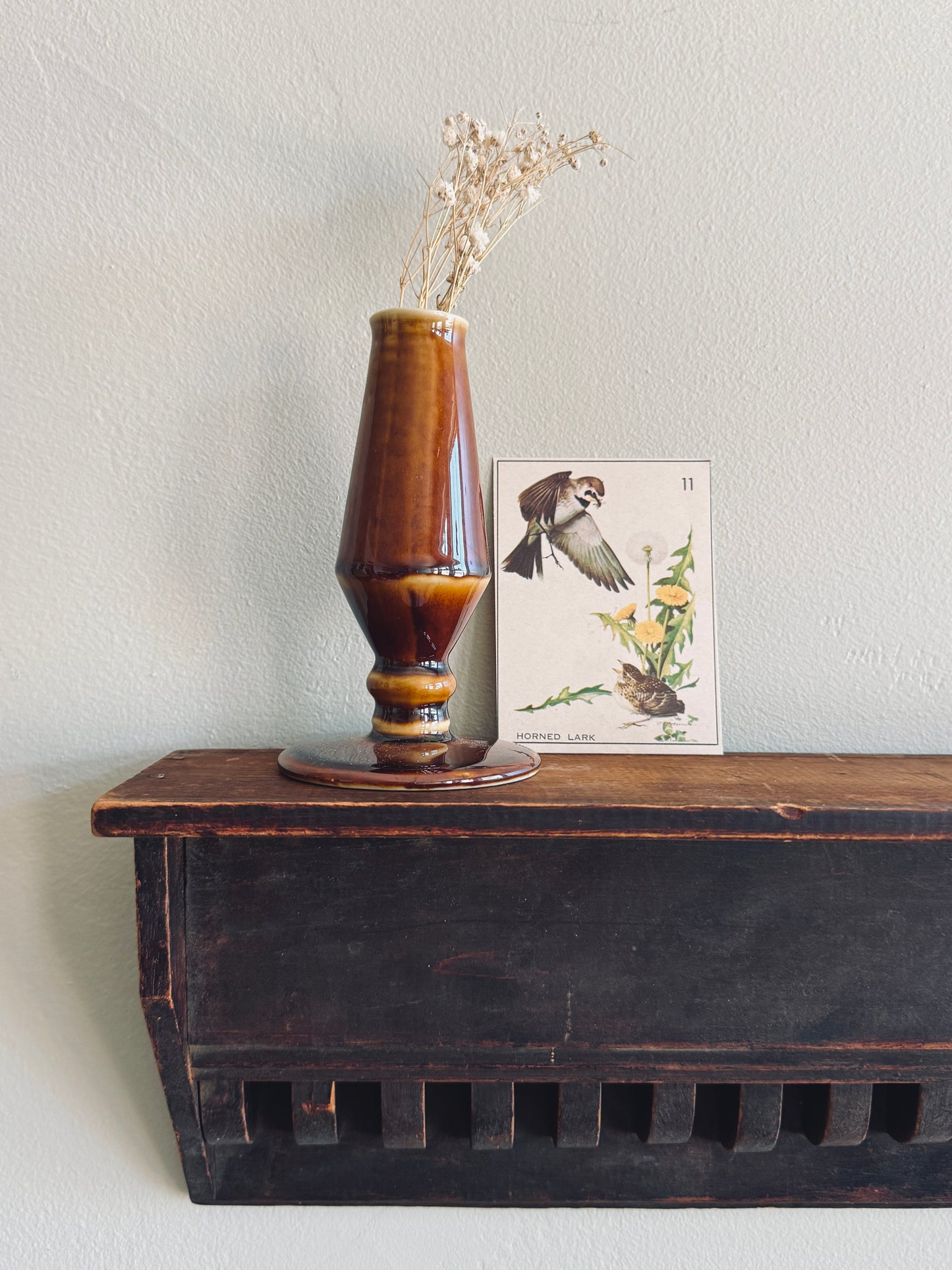 Hall brown glazed bud vase