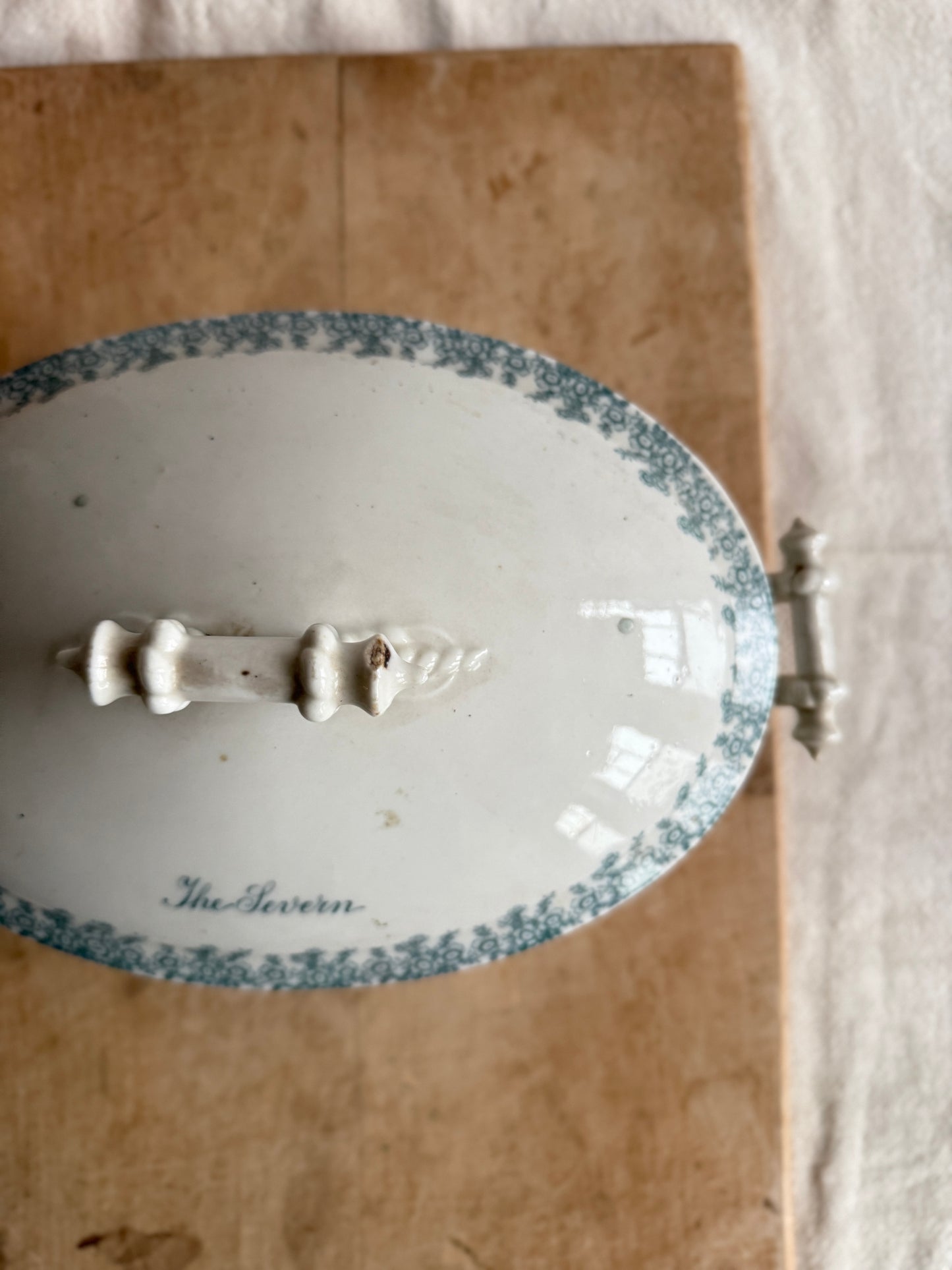 “ The Severn” Antique Ironstone Transferware Tureen
