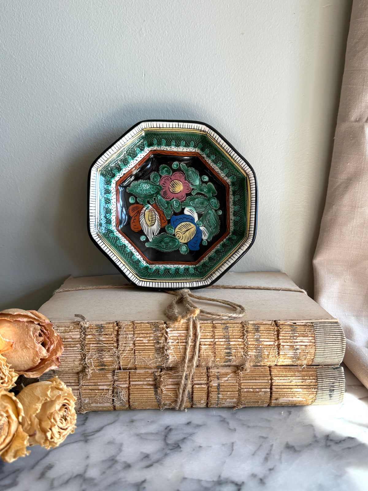 Vintage Swiss earthenware bowl