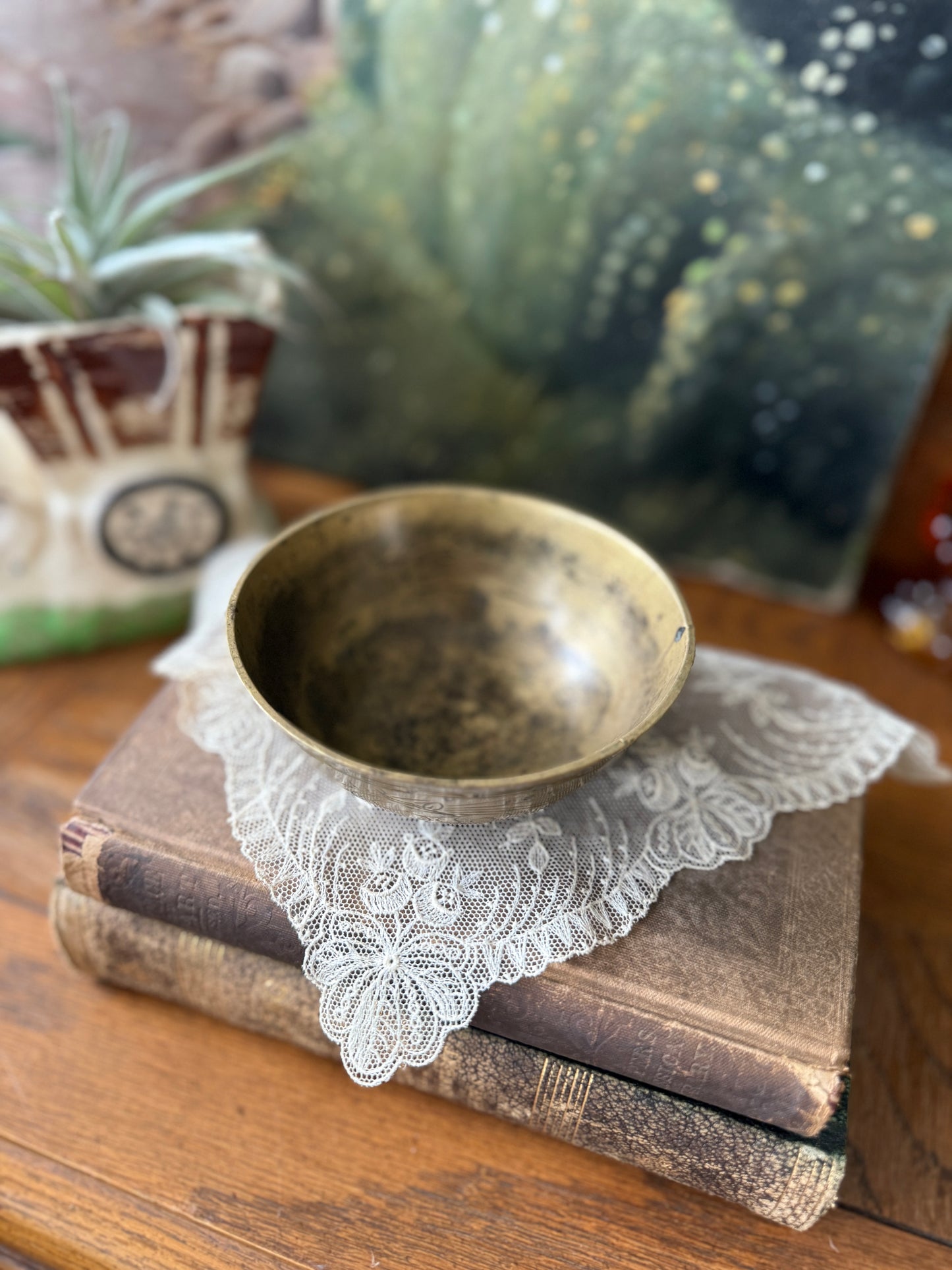 Small Etched Brass Bowl