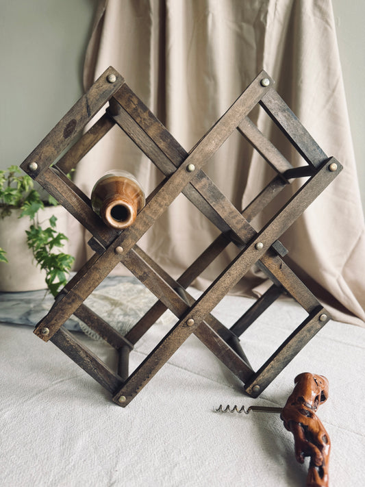 Vintage Accordion Wine Rack