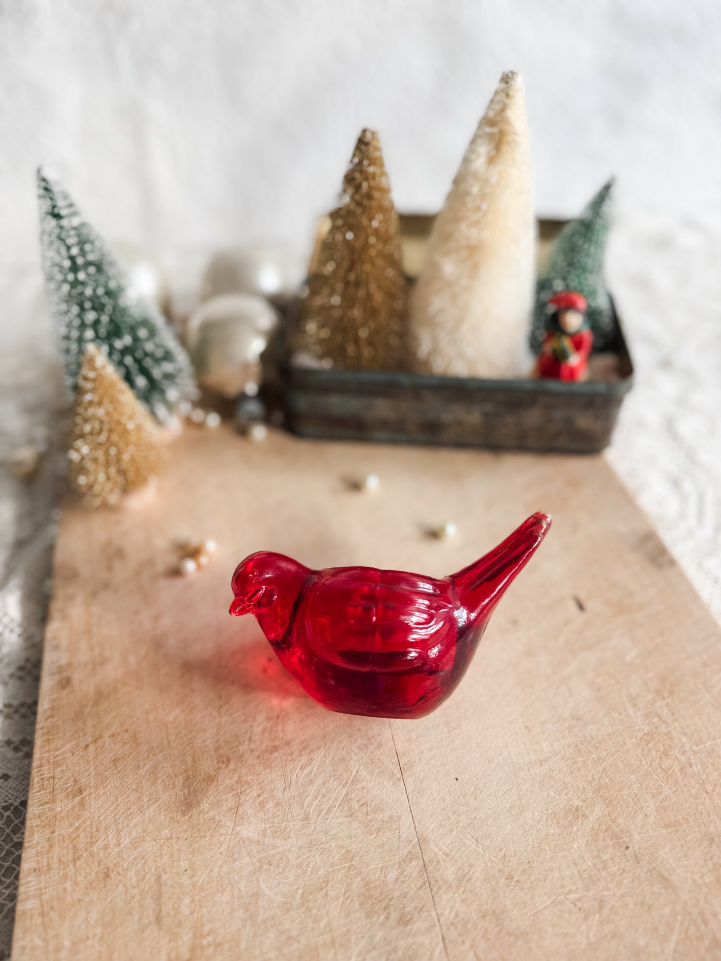 Redbird tealight holder