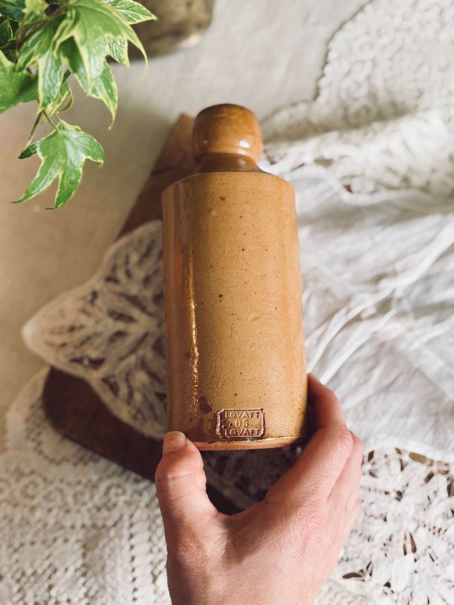 Antique stoneware bottle