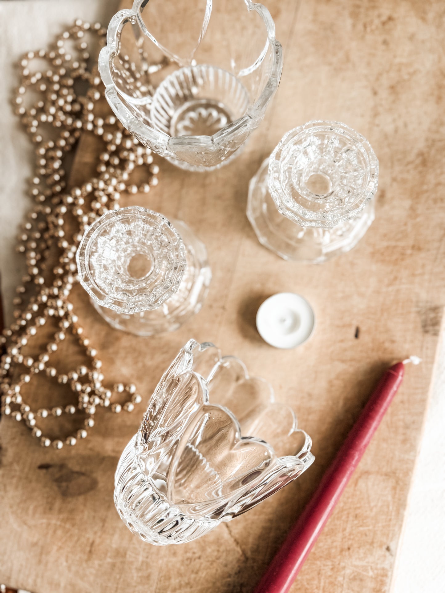 Leaded Crystal Votive Candle Holders