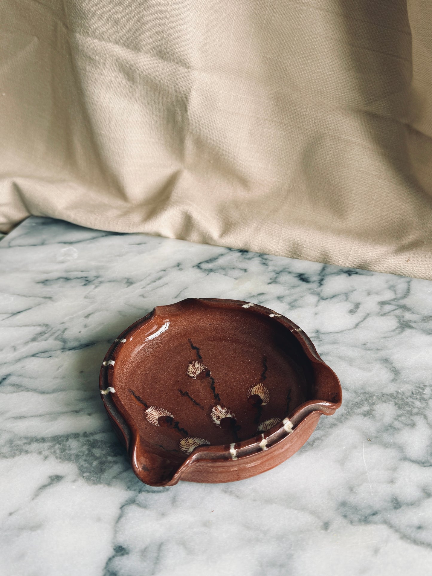 Vintage studio pottery pinecraft clay Ashtray