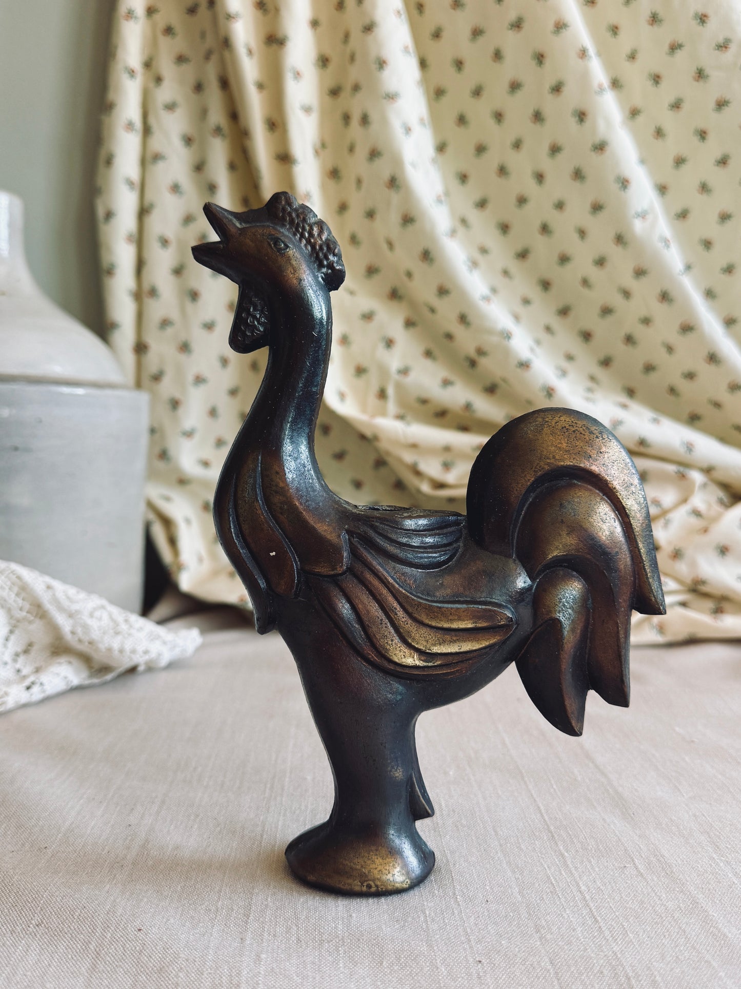 Vintage Brass chicken salvage piece