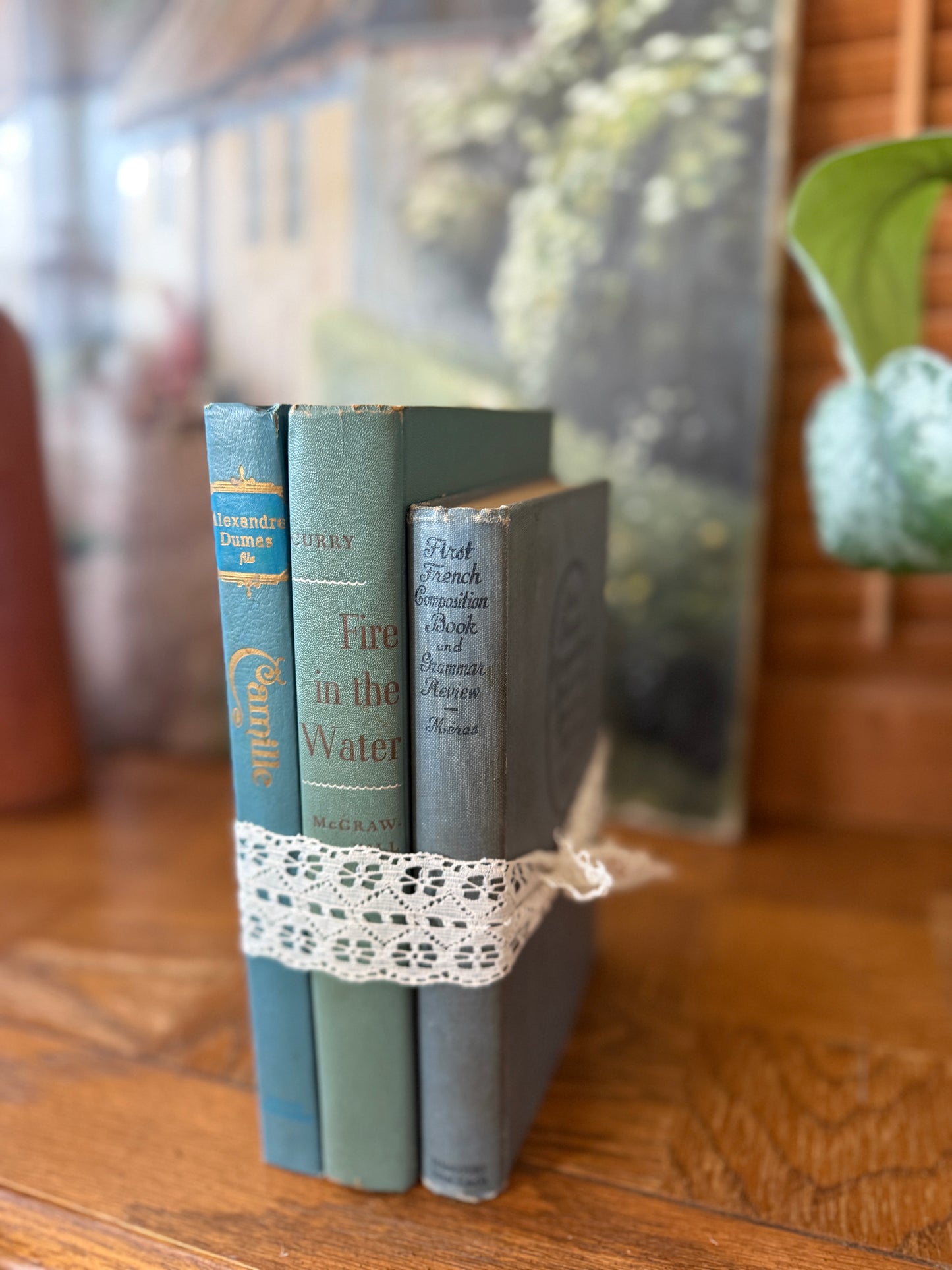 Vintage Blue Book Stack