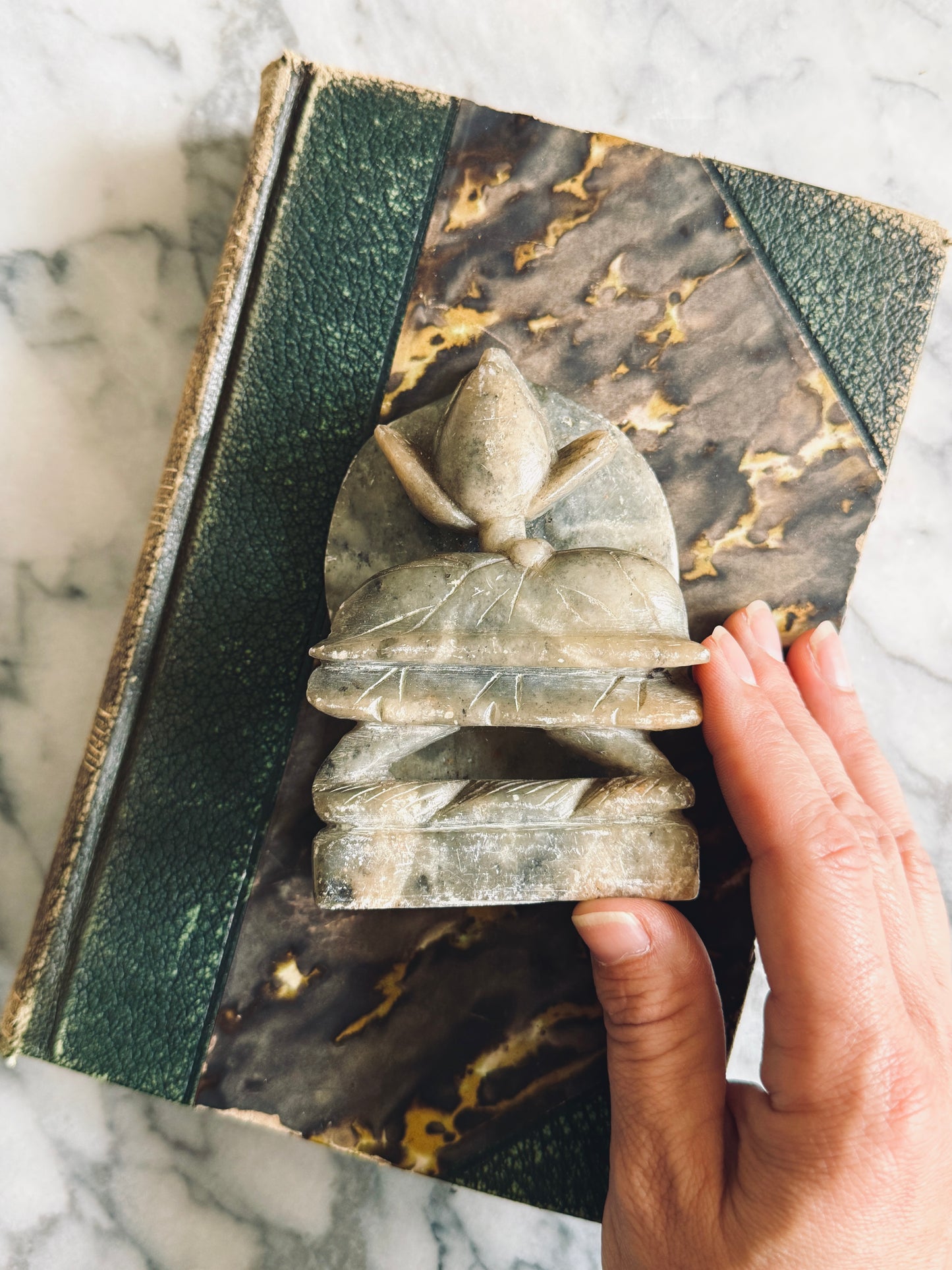 Carved soapstone decor