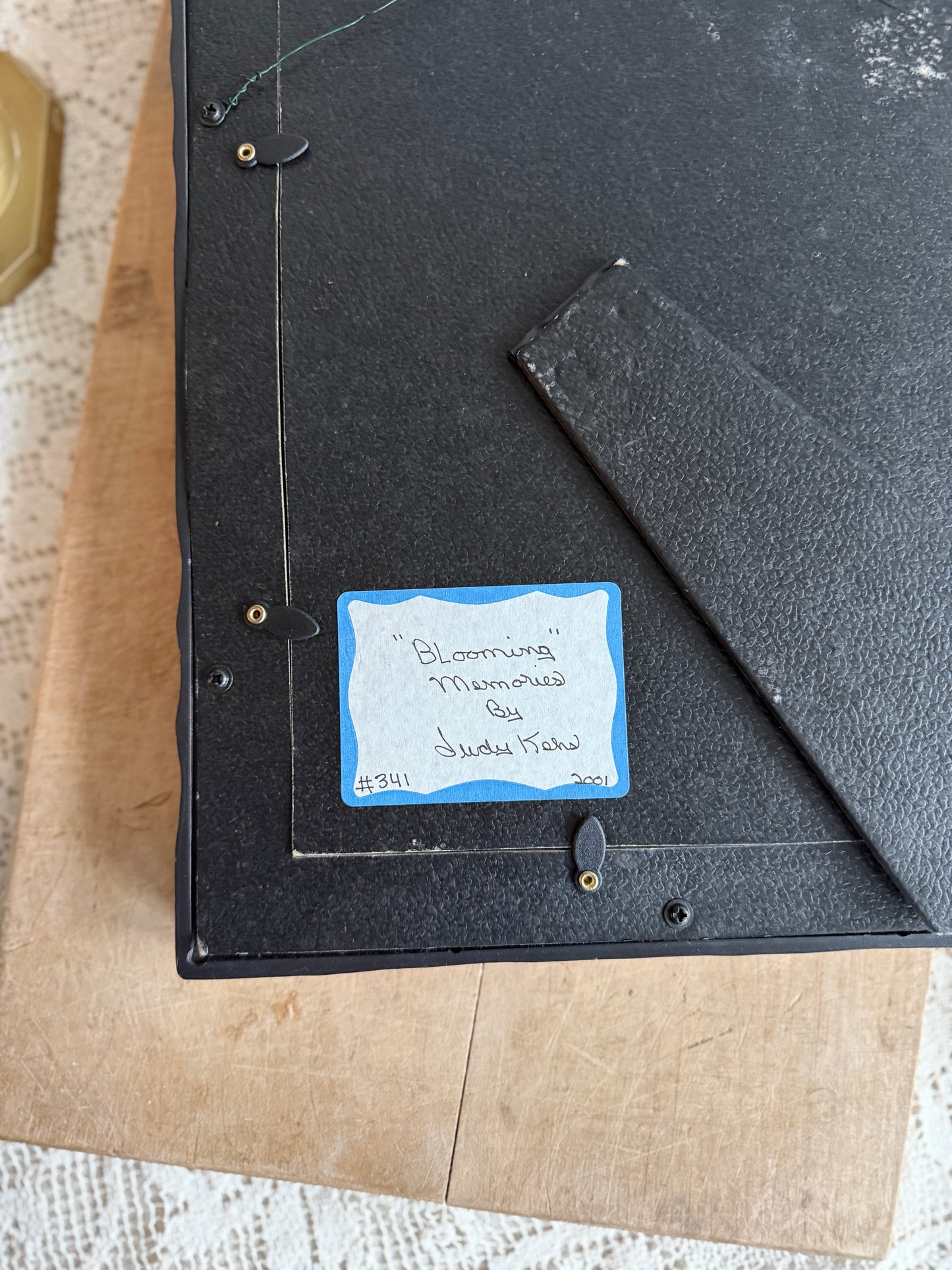 Large gold framed dried florals